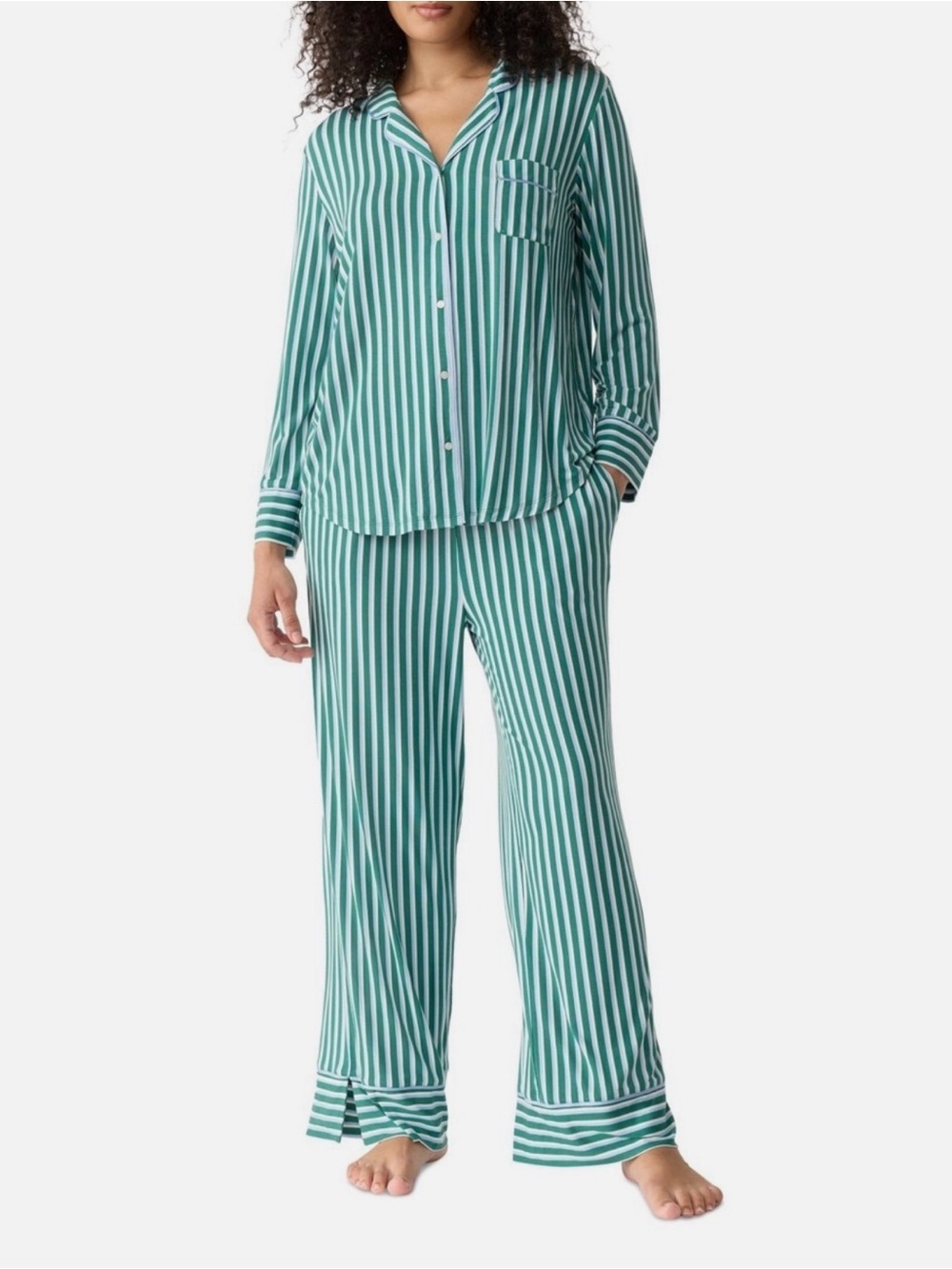 GAP GapBody Women's Jersey Long-Sleeve Pajama Set Green Size L